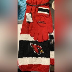 NFL team apparel Arizona Cardinals scarf with gloves set (C204)